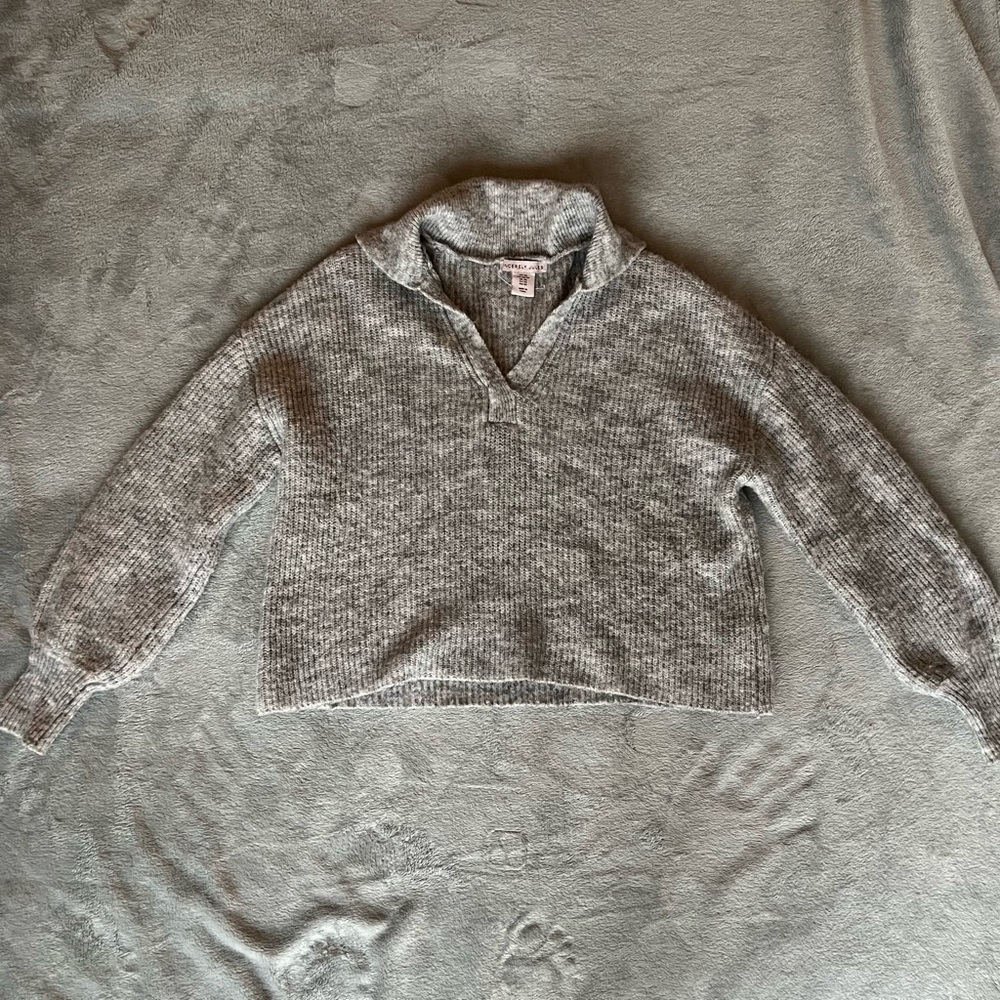 SINCERLY JULES Collard Heather Grey Sweatshirt - Size XS